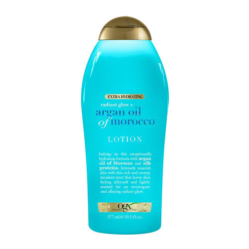 Ogx Radiant Glow Plus Argan Oil of Morocco, Extra Hydrating Lotion, 19.5 Oz